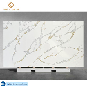 Nv876 đá tổng hợp thạch anh tùy chỉnh nhân tạo calacatta vàng trắng 15 18 20 <span class=keywords><strong>30</strong></span> mét dày <span class=keywords><strong>Quartz</strong></span> đá slab - Product Image 1