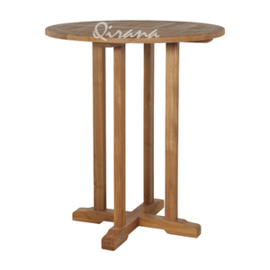 โต๊ะไม้สักอินโดนีเซีย90ซม. โต๊ะกาแฟกลมทนทานเฟอร์นิเจอร์กลางแจ้งผลิตในประเทศอินโดนีเซีย - Product Image 2