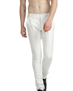 Pantalons en cuir pour hommes, couleurs blanches, très vendus, taille haute, légers, teinture unie, coupe droite, faible MOQ, cuir véritable, fabriqué au Pakistan - Product Image 4