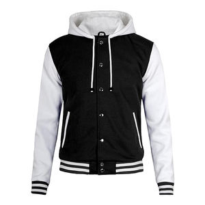 Streetwear Design Vintage Toile Col Montant Avant Hiver Laine Polaire Chenille Brodé Varsity Bomber Letterman Veste Hommes - Product Image 1