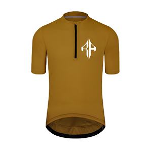 Precio barato Color sólido Media cremallera Camisetas de ciclismo en blanco 100% Material de poliéster Premium Logotipo personalizado de alta calidad para hombres - Product Image 1