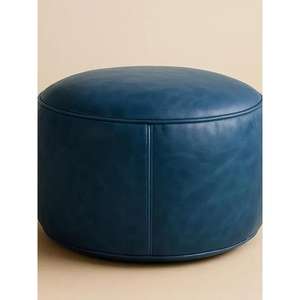 Moroccan Leather Pouf Handmade Ottoman Footstool Traditional Handcrafted <b>Pouffe</b> Home Decor Boho Ottoman <b>Seat</b> Living Roo - Product Image 1