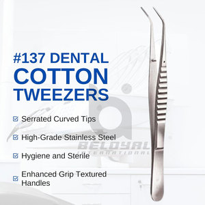 Alicates de algodón Dental profesional Pinzas de acero inoxidable Instrumentos de cirugía oral Alicates de algodón Dental de alta calidad - Product Image 2
