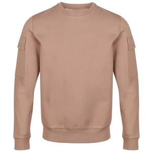 Men's Winter Casual Regular Fit Solid 100% Cotton <b>Fleece</b> Crew Neck Long Sleeve <b>Sweatshirts</b> Custom Logo Customized Contrast Color - Product Image 3