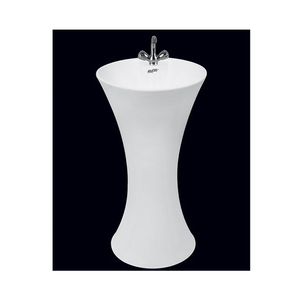 Lavabo Redondo de Diseño Moderno con Pedestal de Cerámica Ashirwad de Alta Calidad con 5 Años de Garantía - Product Image 1