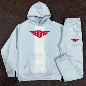 Survêtement en polaire pour l'échauffement des hommes survêtements vierges jogging ensembles joggings unis ensemble de vêtements de sport pour hommes - Product Image 1