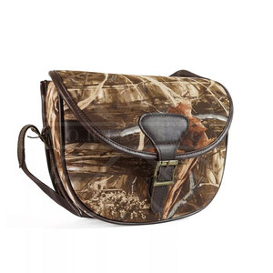 Estuche para bolso de cartucho de cuero Premium para mujer 100-125 Conchas Clay Jungle Style Canvas con estuche para bolsa de munición para seguridad para caza - Product Image 3