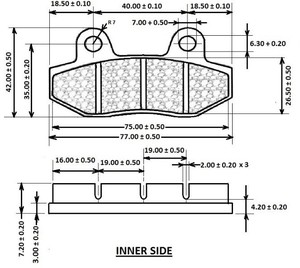 ผ้าเบรกมอเตอร์ไซค์/สกู๊ตเตอร์ไฟฟ้า/มอเตอร์ไซค์ ยี่ห้อ New Vasus ราคาโรงงานโดยตรง คุณภาพสูง เหล็กกล้าอ่อน สีดำ สำหรับล้อหลัง ระยะการใช้งาน 3000 กม. - Product Image 5