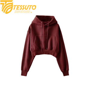 TESSUTO INDUSTRIES Sudadera con Capucha Tejida Larga Informal de Invierno para Mujer, Color Personalizado, Antipilling, Ecológica y Transpirable - Product Image 3