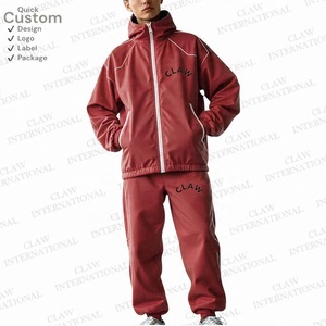 Survêtement coupe-vent surdimensionné personnalisé Streetwear survêtement en nylon veste et pantalon coupe-vent 2 pièces - Product Image 3