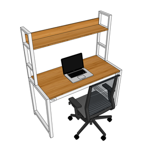 <b>Bamboo</b> Standing <b>Table</b> & Shelf Set 60x128x150cm Easy Installation - Product Image 3