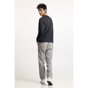 Sweat-shirt en coton tricoté noir avec broderie 3D en tissu éponge, pull décontracté de qualité supérieure à col rond, OEM ODM, marque privée, vente en gros - Product Image 2