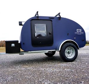 Remorque de camping mobile en acier galvanisé 4x4, camping-car domestique, mini-caravane tout-terrain pour le camping en plein air, remorque de camping-car en forme de larme - Product Image 3