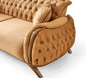 Sofá cama reclinable Moderno y Contemporáneo de lujo, muebles de tela para el hogar, apartamento, Hotel, Villa, uso, juego de sala de estar contemporáneo - Product Image 5