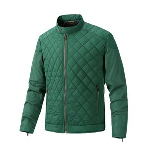 Emerald Green Bubble Jacket Men Custom Logo Puffer Coat Quilted Winter Outerwear Warm <b>Padded</b> Streetwear Mens Jacket - Product Image 1