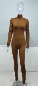 Bodycon sólido Bodysuits Mujeres Monos Manga larga Skinny Mamelucos Cálido Sexy Yoga Ropa personalizada - Product Image 6