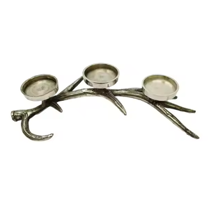 Bougeoir votif en métal fait à la main de qualité supérieure décor de fêtes bougeoir de luxe support en métal fini noir à vendre - Product Image 5