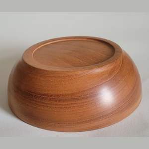 Bol en bois marron foncé de qualité supérieure pour salade de fruits secs servant des tailles personnalisées avec logo personnalisé technique poli - Product Image 6