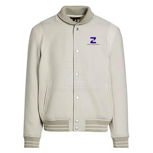 Veste de survêtement pour homme en coton 100% Nouvelle arrivée 2025 Col montant Logo frontal Respirant Veste d'hiver - Product Image 1