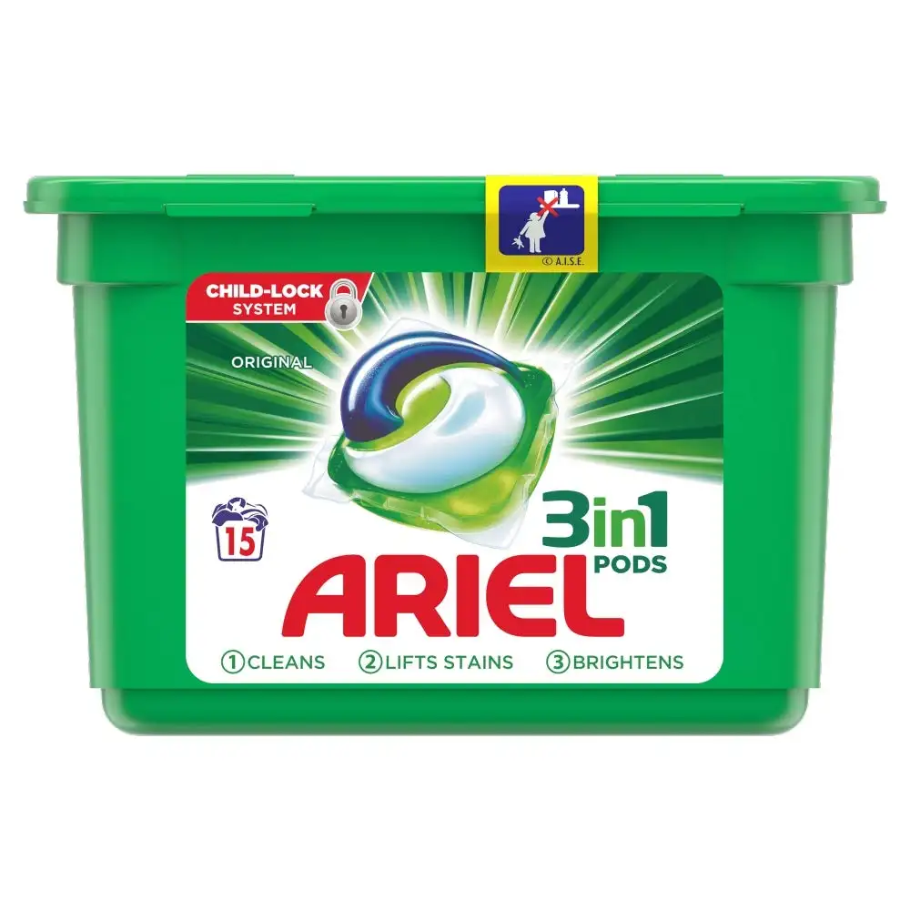 Venta al por mayor Ariel 3 en 1 cápsulas detergente regular/potente Ariel 3 en 1 cápsulas de líquido de lavado