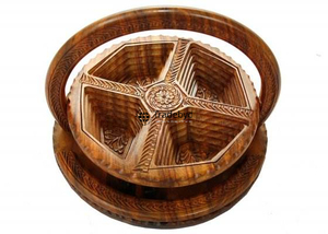 Panier à fruits secs en bois moderne de qualité supérieure, écologique, fait à la main, multifonctionnel, pour servir des collations à la maison et offrir en cadeau, Tradebyd - Product Image 5