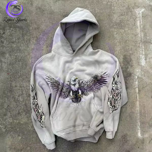 Pull 2025 plus récent Style OEM ODM Service personnalisé fait 2 pièces sweats à capuche et pantalons de survêtement lavage à l'acide survêtements - Product Image 5