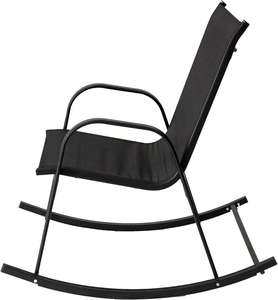 Fauteuil à bascule moderne et léger avec tissu en maille respirant, cadre en acier imperméable et durable pour hôtels, appartements, patios - Product Image 1