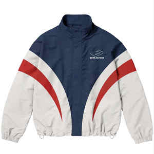 Fabricant 100% Combinaison de survêtement en polyester Ensemble de jogging en nylon à séchage rapide Ensemble veste coupe-vent et pantalon de survêtement Ensemble survêtement de sport - Product Image 1