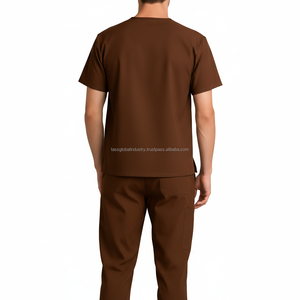 ชุดยูนิฟอร์มสครับส์ทางการแพทย์แบบสั่งทำ OEM ผ้าซาตินน้ำหนักเบา คอวี สำหรับบุรุษและสตรี - Product Image 3