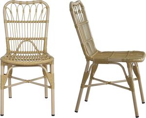 Ensemble de 2 chaises de salle à manger en rotin PE Rekker pour patio - Product Image 1