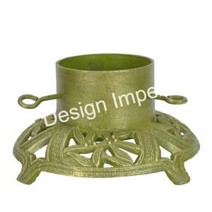 Support d'arbre de Noël de Style Floral peint à la main en fonte d'approvisionnement en vrac nouveau support d'arbre de Noël réglable en hauteur incroyable d'Inde - Product Image 2