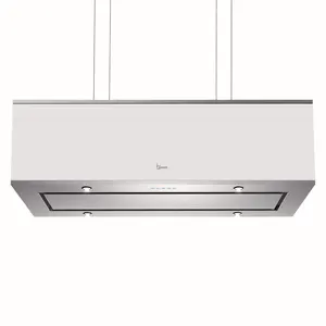 High Quality Made in Italy Design White Steel Hanging Hood Range Hood DIADE for Kitchen and Cooking