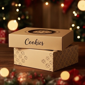 Recyclable Food Grade Rigid <b>Paper</b> Book Shaped Cookie Box <b>Matt</b> Lamination Embossing UV Coating for Biscuit Snack Frozen Product - Product Image 1