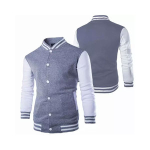 Chaqueta de béisbol de lona negra personalizada estilo universitario con diseño sin cuello venta al por mayor por fabricante - Product Image 4