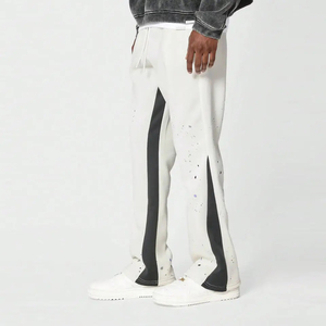 Pantalon de sport Hip Hop pour hommes pantalon ample de qualité douce et unie pantalon de survêtement en tissu mélangé pantalon de survêtement confortable assuré - Product Image 1