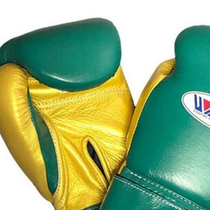 Gants de boxe professionnels en cuir vert or, avec fermeture velcro au poignet, pour l'entraînement et le sparring, pour hommes et femmes - Product Image 5