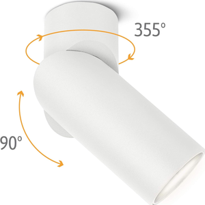 ฐานอลูมิเนียมปรับได้สีขาวสำหรับสปอตไลท์ GU10 - Product Image 5