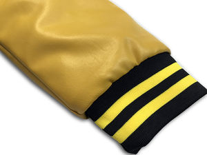 Veste universitaire en cuir pour homme de haute qualité personnalisée, manches en cuir, motif de lettres brodées en laine, logo surdimensionné sur le devant pour l'hiver - Product Image 4