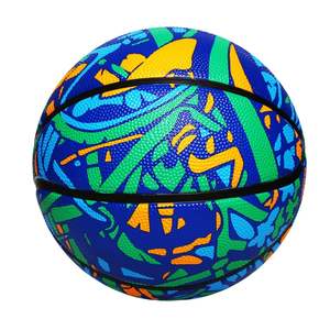 Vibrant Youth Size Promotional Rubber <b>Basketball</b> Ball with Eye-Catching Colors and Custom Logo for Sports Brand Events - Product Image 3
