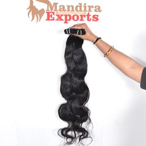 Vente en gros d'extensions de cheveux humains vierges 100% noirs profonds crépus Bodywave faisceaux de temple indiens naturels purs bruts du vendeur - Product Image 3