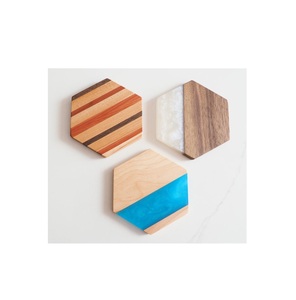 Posavasos de resina y madera de diseño de moda, diseño personalizado para el hogar, Hotel, vajilla, posavasos, función ecológica - Product Image 4