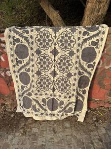 Exclusive Hand Embroidered Suzani Quilt <b>Bed</b> <b>Cover</b> – Traditional Artisan Needlework, Colorful Floral Bedding, Bohemian Home Décor - Product Image 1