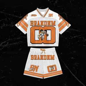 Maillot de football vintage streetwear pour homme, coupe ample, en maille respirante, grande taille, personnalisé - Product Image 2