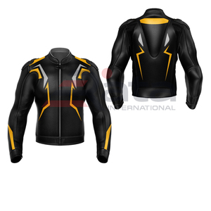 Chaquetas de cuero de carreras para motocicleta, diseño único hecho a mano, Logo personalizado impreso, calidad prémium - Product Image 3