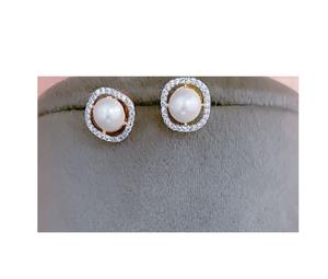 Conjunto de Collar y Pendientes con Acabado Dorado y Plateado Clásico y Elegante con Piedras de Circonita Cúbica para Mujer, Ideal para Fiestas - Product Image 3