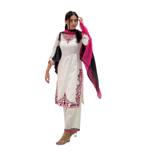 Nuevo diseñador Party Wear Top DE TRABAJO bordado con Dupatta Set Salwar Kameez Set Kurti Pant Set Venta al por mayor Ropa étnica - Product Image 1