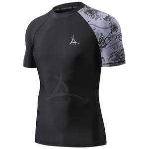 Tops Ropa Casual Compresión Camiseta Hombres Gimnasio Fitness Deportes Algodón Compresión Camiseta Hombres - Product Image 1