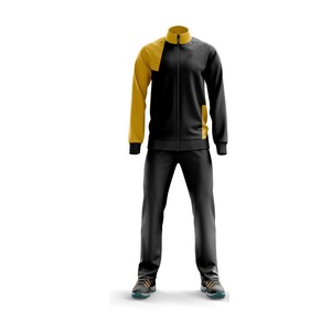 Conjunto de chándal de correr con cremallera para hombre de alta calidad personalizado OEM al por mayor chándales con capucha de equipo deportivo transpirable para invierno sólido - Product Image 6
