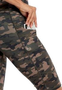 Short de sport taille haute pour femme Camouflage Sublimation Séchage rapide Gym Yoga Short de course Contrôle du ventre Motif extensible - Product Image 6