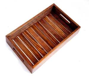 Bandeja de Madera para Servir, para Cocina, Hotel, Decorativa para Invitados, Bandeja Hecha a Mano, Bandeja Redonda para Desayunos - Product Image 4